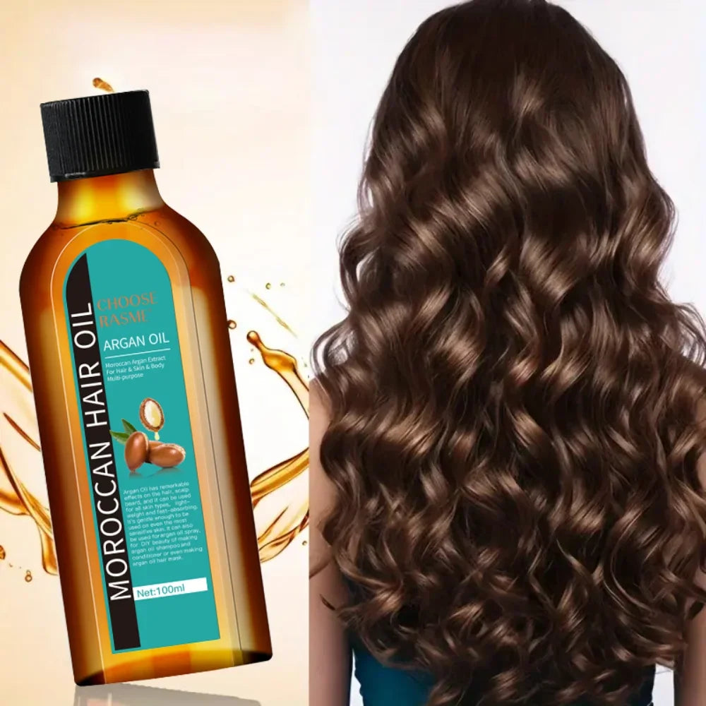 Moroccan Thick Hair Essential Oil Repair Hair Damage, Prevent Hair Loss, Smooth Hair, Nourish Hair Care Oil