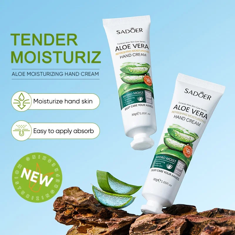 SADOER Aloe Hand Cream for Moisturizing Hydrating Hand Care 30g