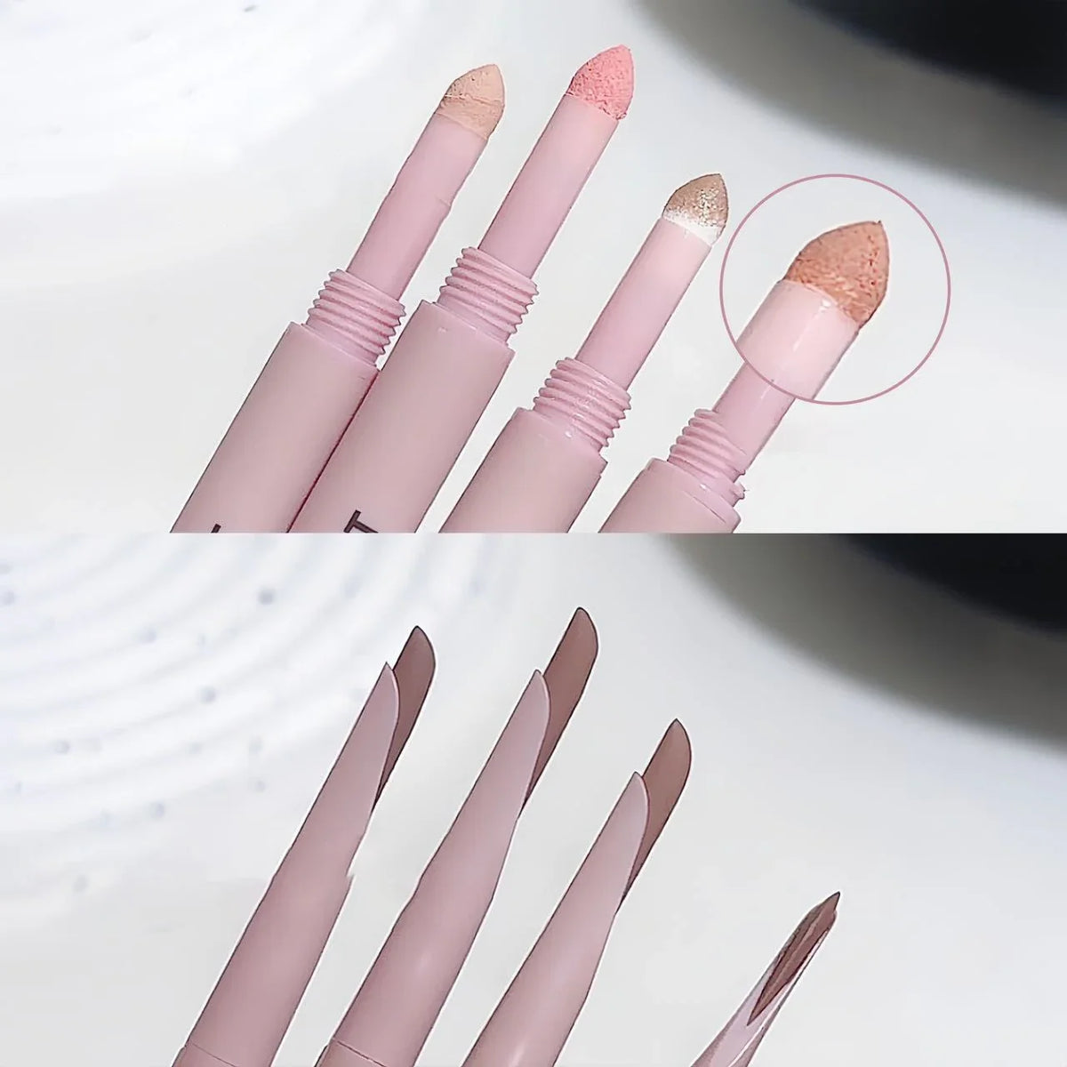 Sweetmint Meniscus Double-ended Silkworm Eyeliner Shadow Highlight Naturally Brightening Long-lasting Eye Makeup Two-in-One