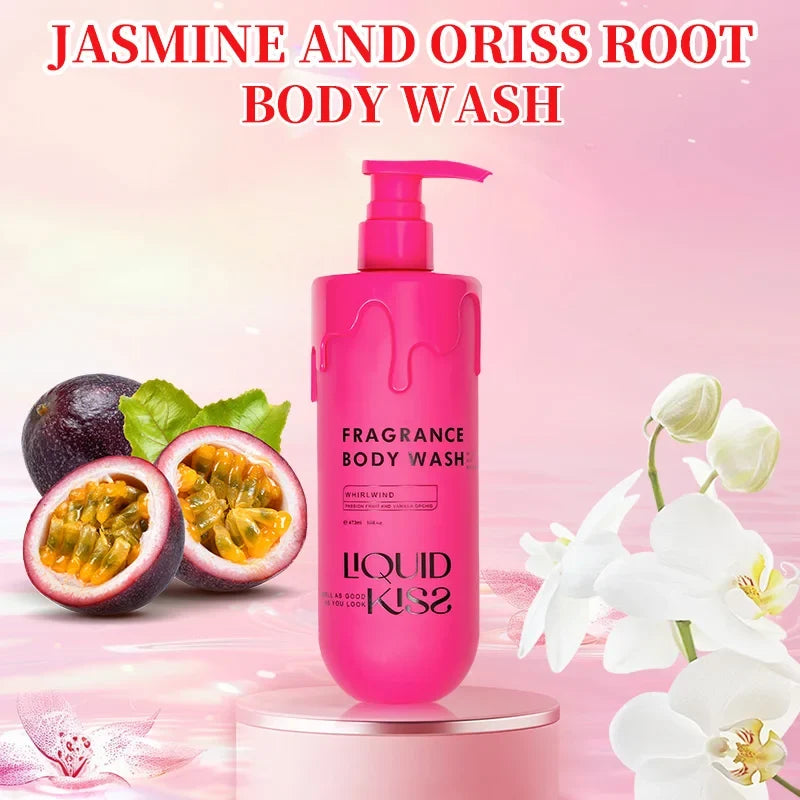 LIQUID KISS Body Wash for Women Oat Etract Moisturizing Shower Deep Moisture WHIRLWIND Fragrance Body Bath Shower Gels 473 Ml