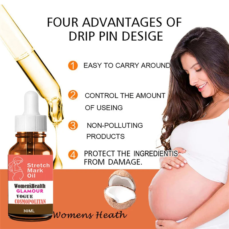 Stretch Marks Remover Essential Oil Pregnancy Maternity Body New Old Stretch Mark Removal Serum Increase Elasticity of Skin