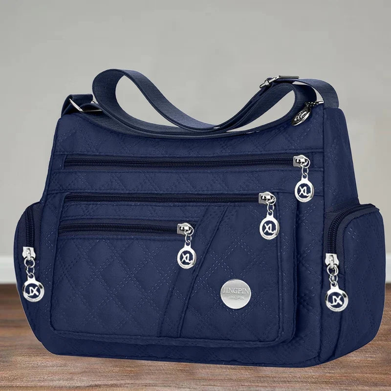 Brandless Square Crossbody Bag For Men And Women Oxford Style Nylon Shoulder Bag