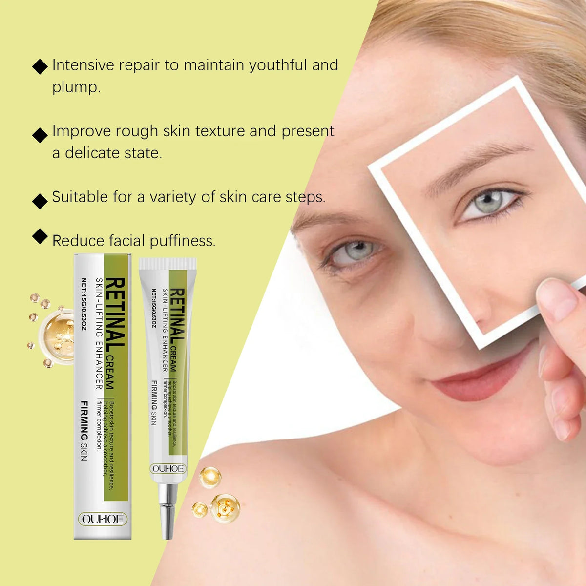 Anti-Aging Retinol Cream For Women Firming Brightening Face Moisturizer Deep Hydration Night Cream For Dry Sensitive Skin Winter