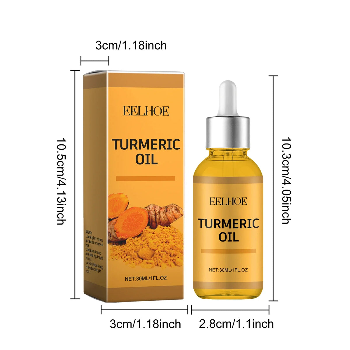 Turmeric Facial Oil Lightening Face Moisturizing & Skin Repair Smooth Deep Moisturizing Brightening Skin Care Essence Oil