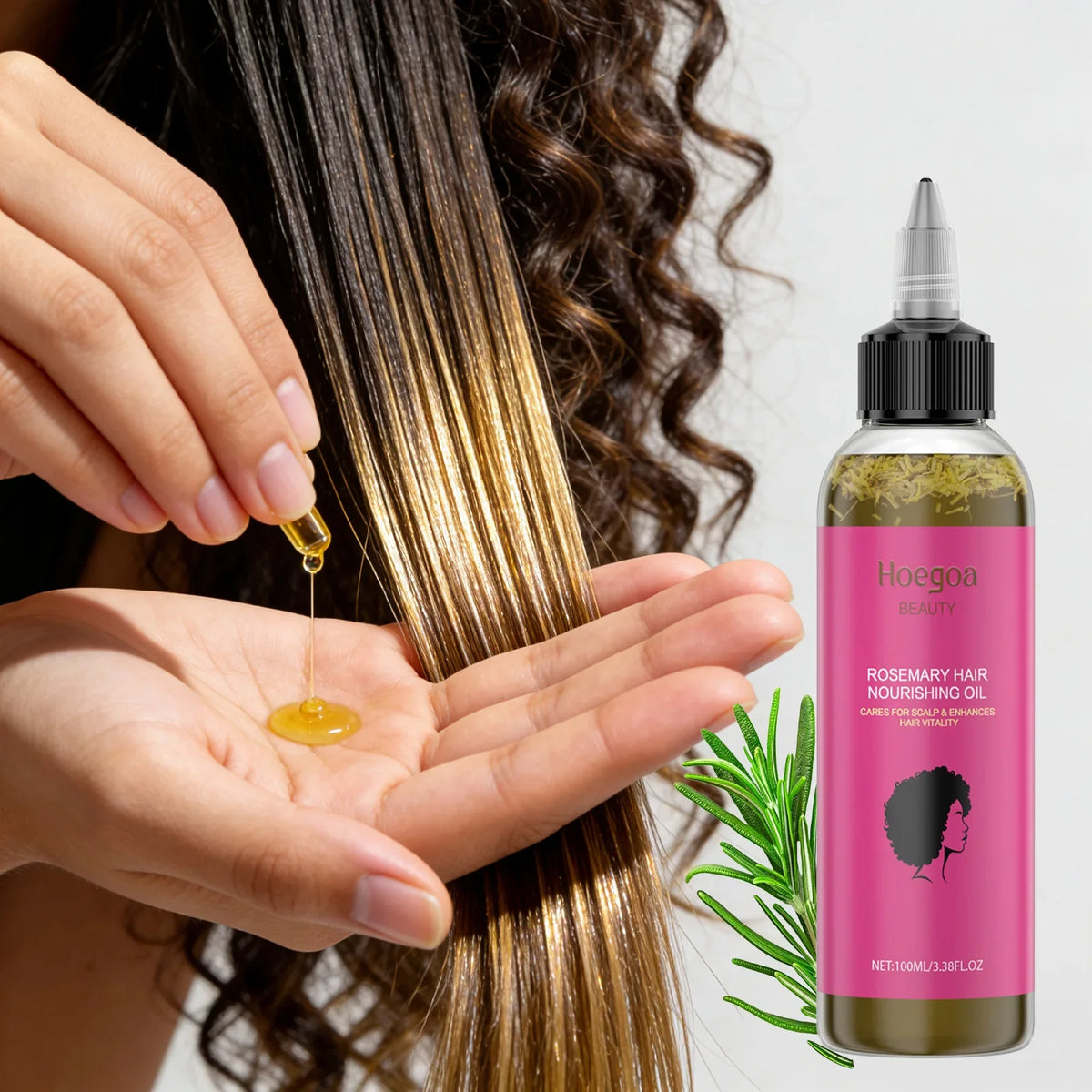 Rosemary Care Hair Essential Oil for Hair Growth Strengthens & Prevents Hair Loss Repairs Dryness & Split Ends Scalp Treatment