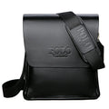 Leisure Business PU Leather Single Shoulder Bag For Men Polo Vertical Satchel - Five Pocket Layout
