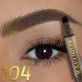 3D Dye Eyebrow Pencil Hairling Anti-smudge Waterproof Long Lasting Black Brown Large Brush Natural Wild Eyebrow Enhancers Cream