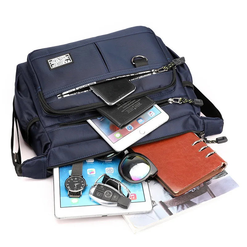 Oxford Shoulder Bag For Everyday Use - Large Capacity Unisex Crossbody With Multiple Compartments