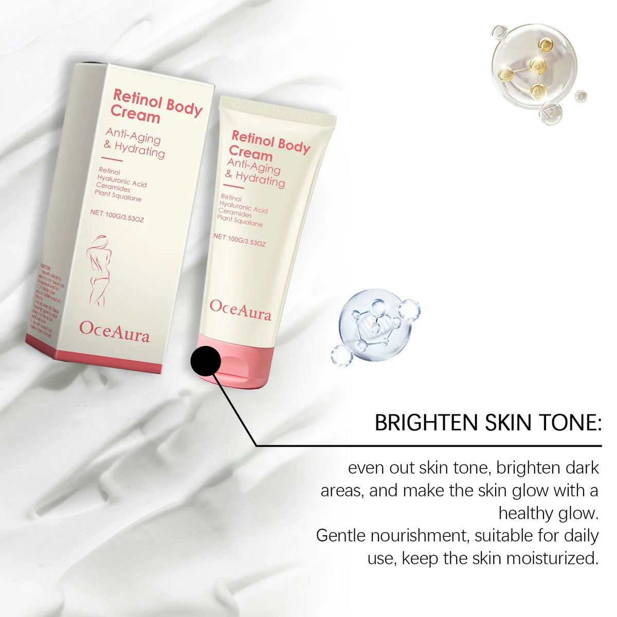 Retinol Tightening Body Lotion Anti-Wrinkle Repair Improve Sagging Skin Remove Cellulite Nourish Lift Firming Moisturizing Cream
