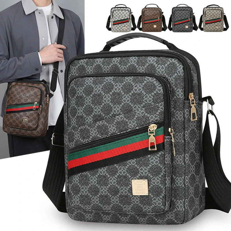 Mens Crossbody Bag With Multi Layer Design For Travel And Daily Commute Water Resistant Oxford Material