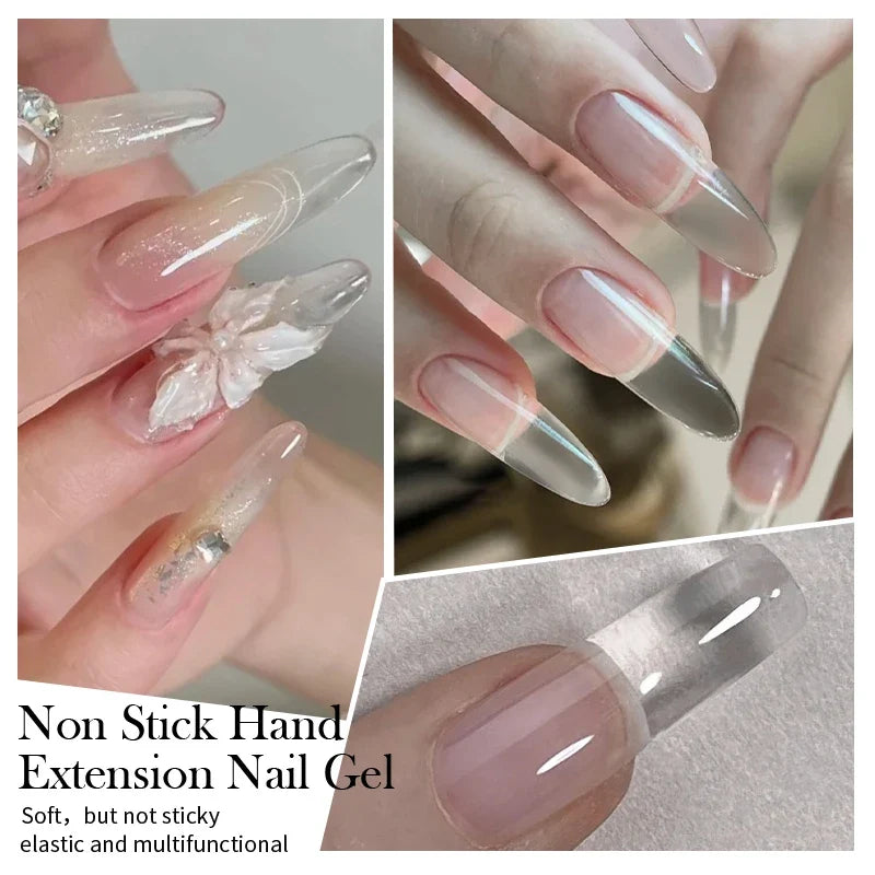 BORN PRETTY 15ml Clear Non Stick Hand Extension Gel 3D Shaping Sculpting Carving Nail Art Solid Hard Gel for Fake Nail