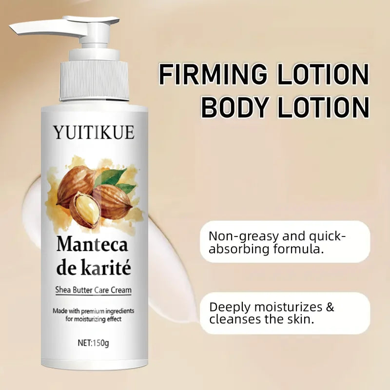 YUITIKUE Shea Butter Body Lotion 150g - Firming & Moisturizing, Non-Greasy Fast Absorption, for Smooth & Soft Skin