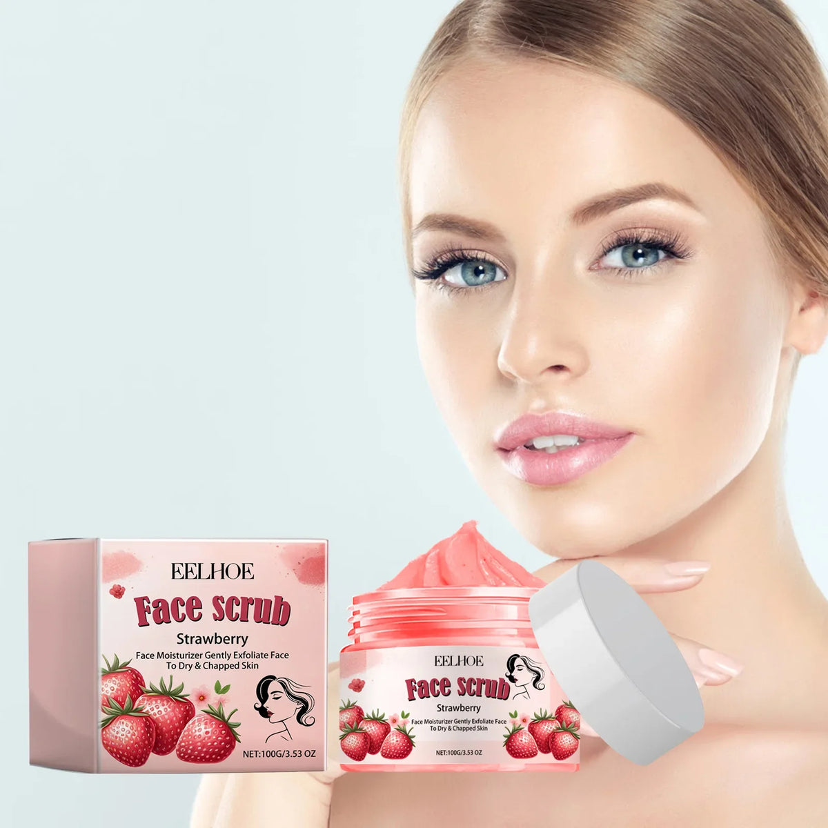 EELHOE Facial Scrub Soften Cutin Removal Dead Skin Repair Face Moisturizer Skin Smooth Shrink Pores Tightening Skin Care Scrub