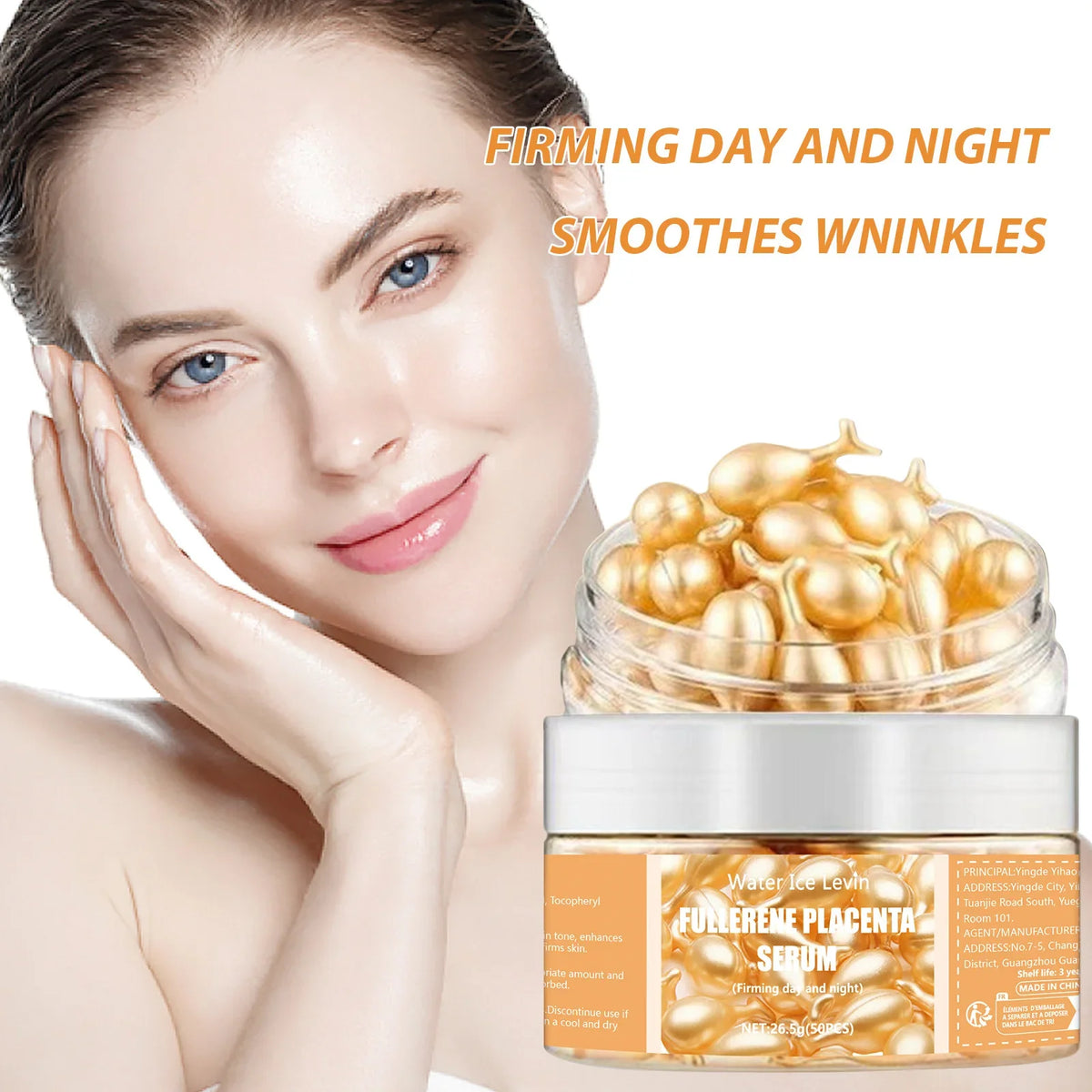 50Pcs Collagen Face Care Capsules Serum Spot Acne Wrinkle Remover Firming Whitening Hyaluronic Acid Essence Skin Care New style