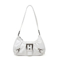 Dawndesslo Y2K Retro Pleated Hobo Shoulder Bag - Saddle-Style PU Leather for Travel and Everyday Use