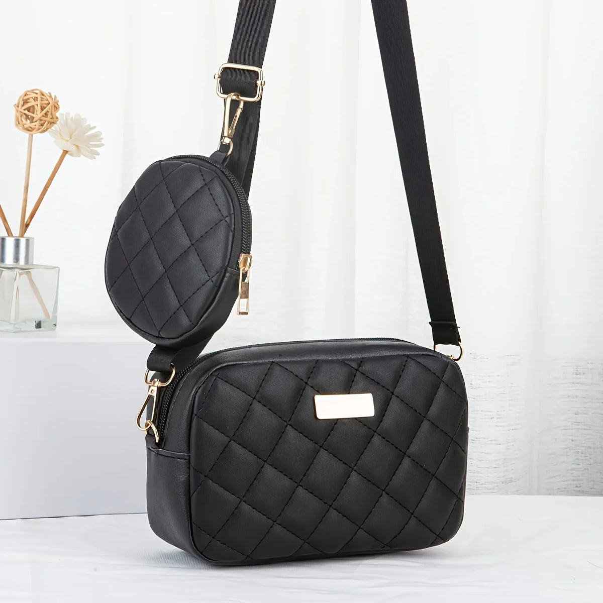 Crossbody Bag Women - Embroidered Coin Purse Adjustable Strap