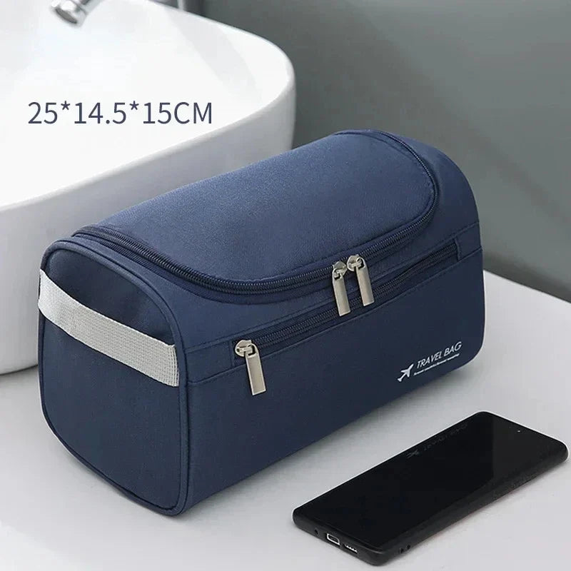 PU Leather Toiletry Bag For Men And Women Dopp Kit Hanging Travel Case Large Cosmetic Bag