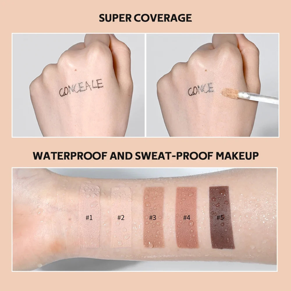 Waterproof Liquid Concealer Matte High Coverage Oil Control Cover Acne Dark Circles Foundation Modify Face Contouring Cosmetics