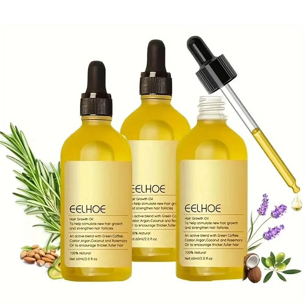 1/2/3pcs Natural Hair Growth Oil Rosemary Anti Hair Loss Regrowth Moisturizing Repair Anti Baldness Fast Hair Growth Serum Oil