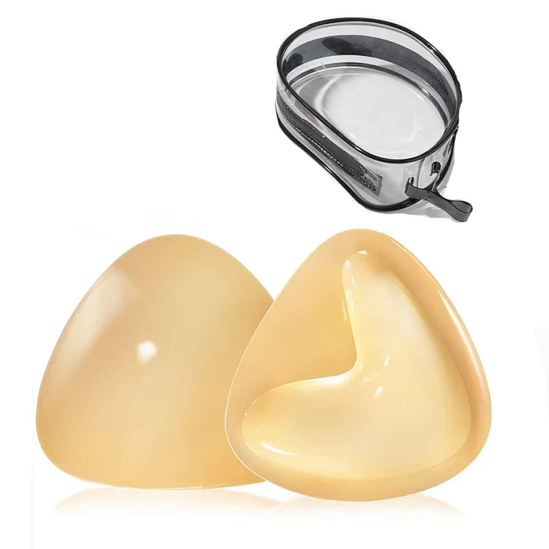 Double-Sided Sticky Bra Pads Women Summer Ultra Instant Push Up Bra Pads Reusable Padded Inserts Strapless Lift For Swimsuit