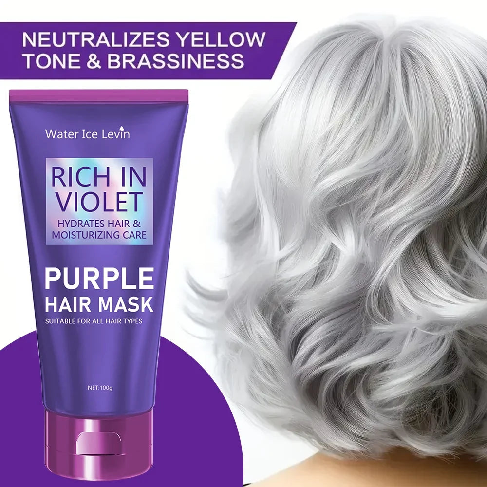 Purple Repair Hair Mask Keratin Deep Nourishing Dry Frizzy Damaged Treatment Collagen Magical 5 Second Soft Shiny Care