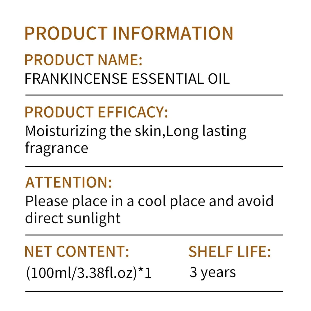 Frankincense plant essential oil face and body skin care essential oil moisturizing and hydrating massage essential oil