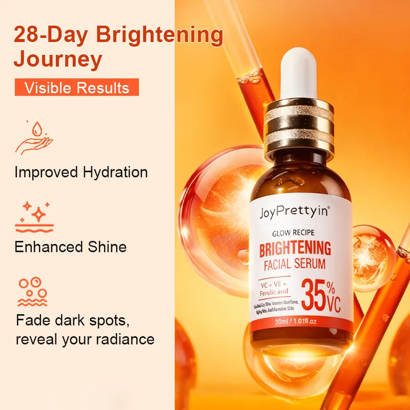 Vitamin C Whitening Facial Serum Fade Dark Spots Hyaluronic Acid Moisturizing Repair Dull Face Essence Skin Care Products