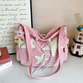 Niche Design Corduroy Satchel Bag for Women - Large Capacity Crossbody Tote for Daily Commutes