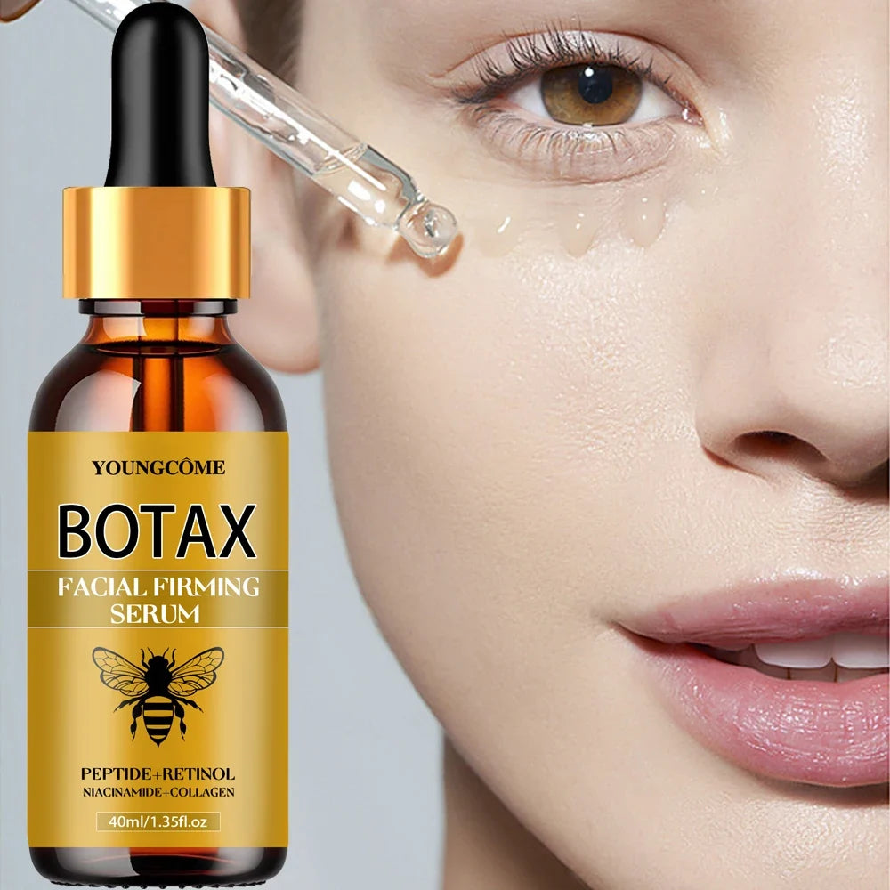 Bee Venom Facial Serum Face Essence Wrinkle Reduction Skin Tightening Natural Collagen Booster Hyaluronic Acid Essence 40/60ml