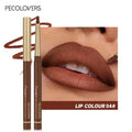 Matte 6-colors Lip Liner Pencil Bevel Design Nib Lip Contour Lipstick Nude Brown Lipstick Pencil Natural Lasting Lipliner Makeup