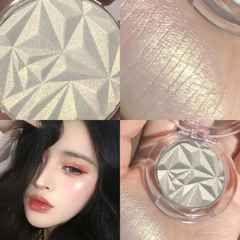 Shimmer Diamond Glow Highlighter 2-Color Palette – Brighten & Contour, Radiant Skin, Natural Glow for Festival & Daily Makeup