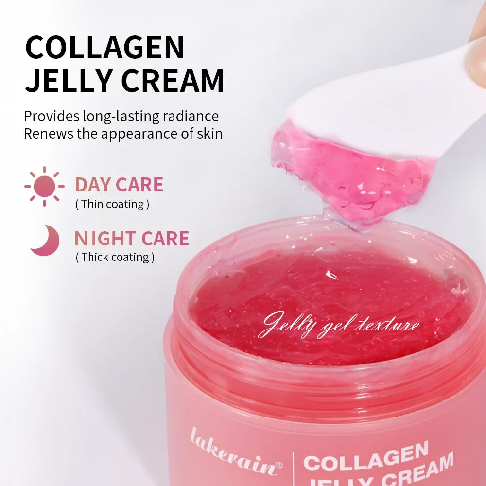 Moisturizing Collagen Jelly Cream Niacinamide Hydrolyzed Collagen Tightening Soothing Anti-Aging Firmness Hydration Skincare