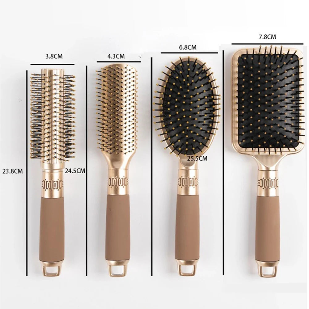 CALIYI Hair Massage Air Cushion Comb Brush Scalp Hairbrush Detangle Anti Static Salon SPA Hairdressing Styling Tool Oval Round