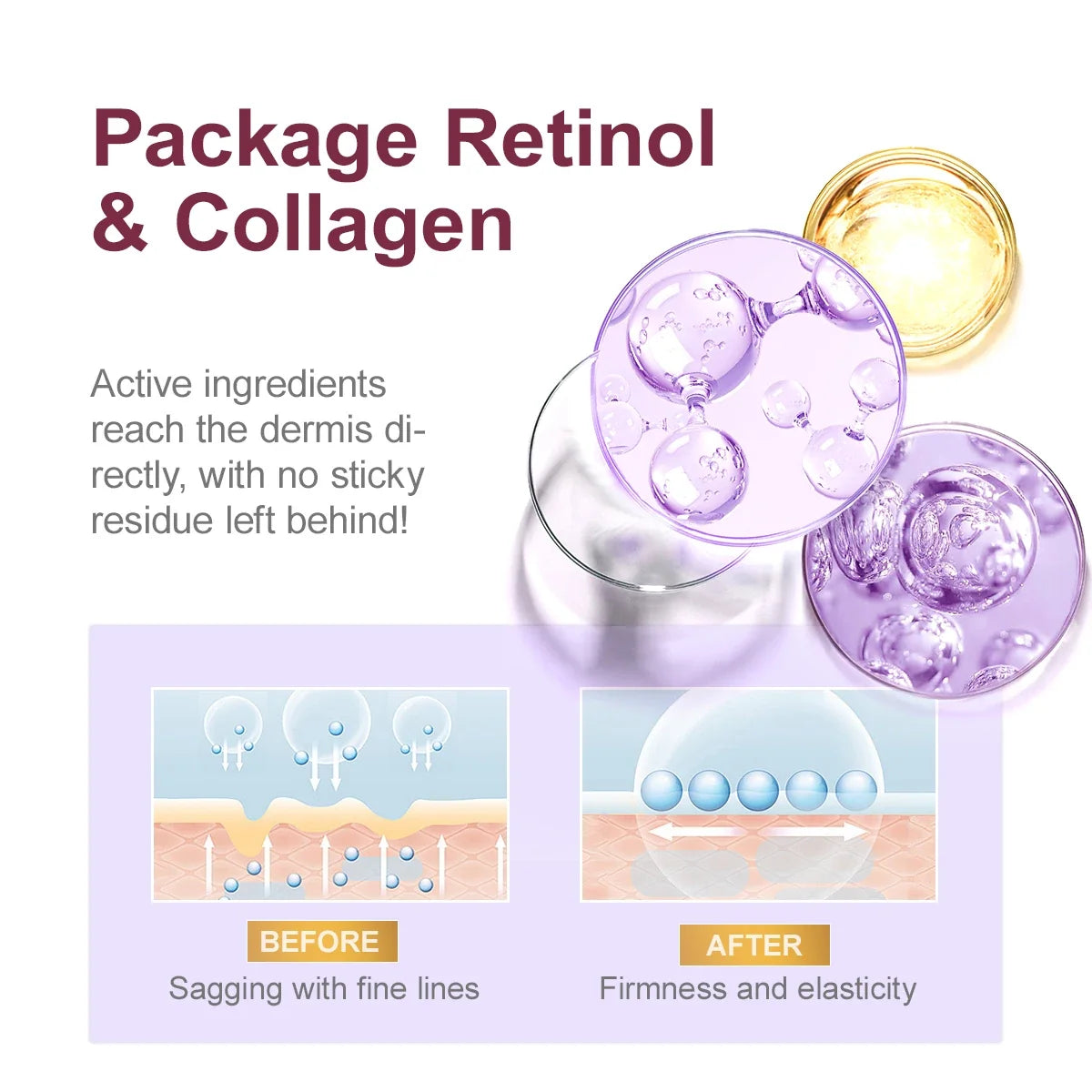 Retinol Anti Wrinkle Aging Face Serum Smooth Moisturizing Fade Fine Line Firming Nourishing Essence Moisturiz Facial Serum