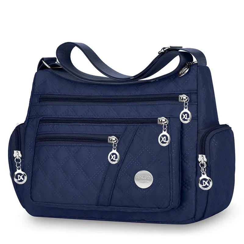 Brandless Square Crossbody Bag For Men And Women Oxford Style Nylon Shoulder Bag