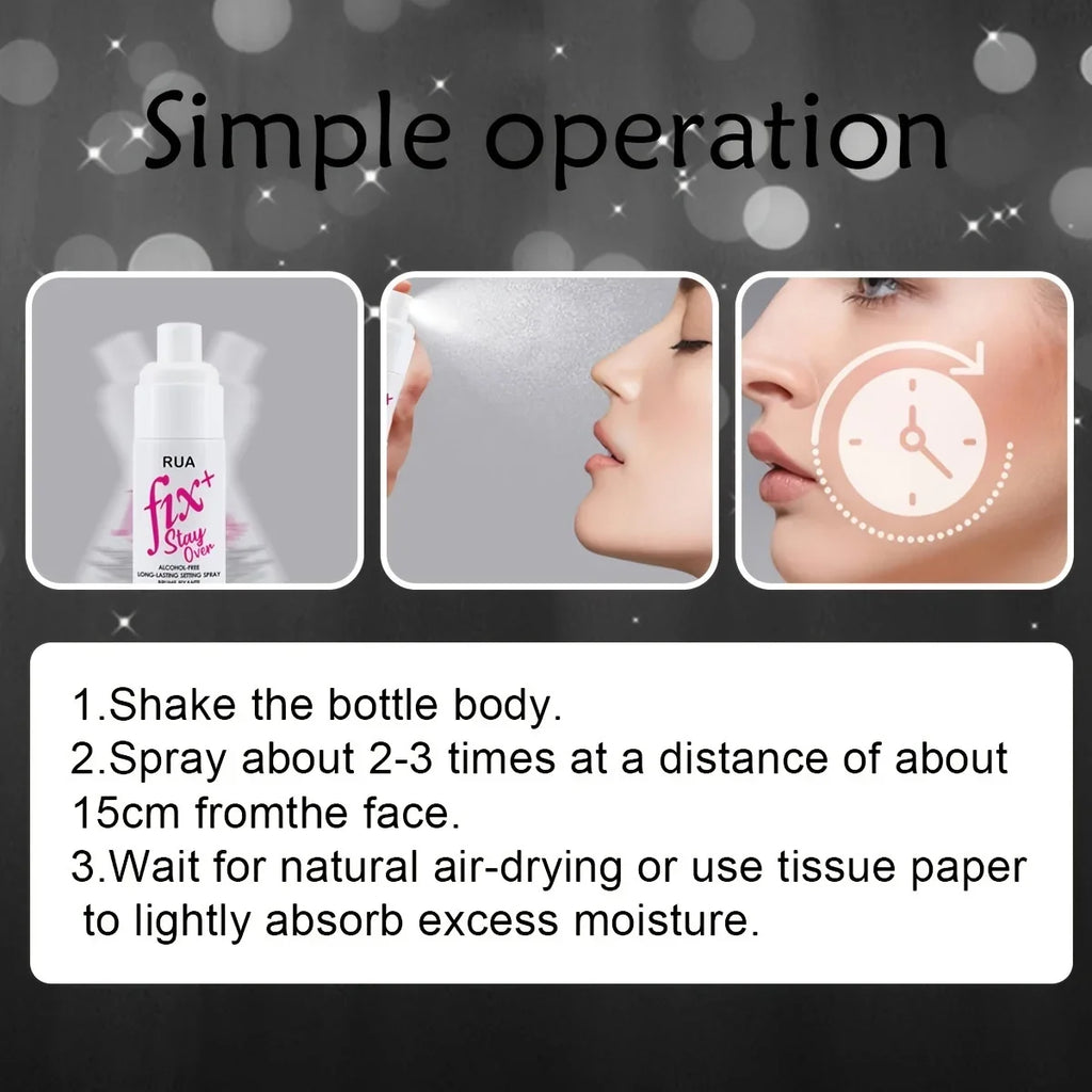 Setting spray Lasting setting Oil control waterproof and sweat free moisturizing quick setting