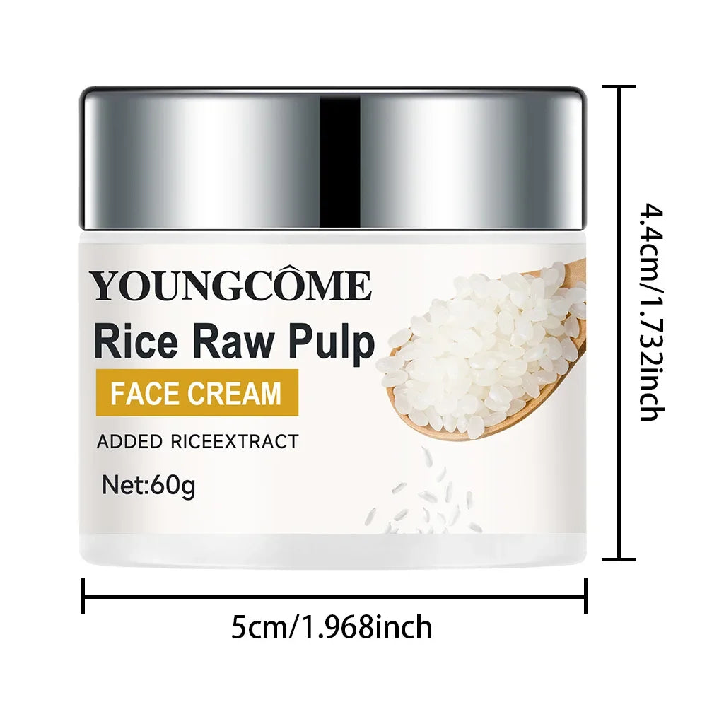 Rice Cream Promotes Elasticity Radiance MoisturizesNouriTheshes LocksMoisture Anti Aging Face Lifting Nourishing Repair Collagen