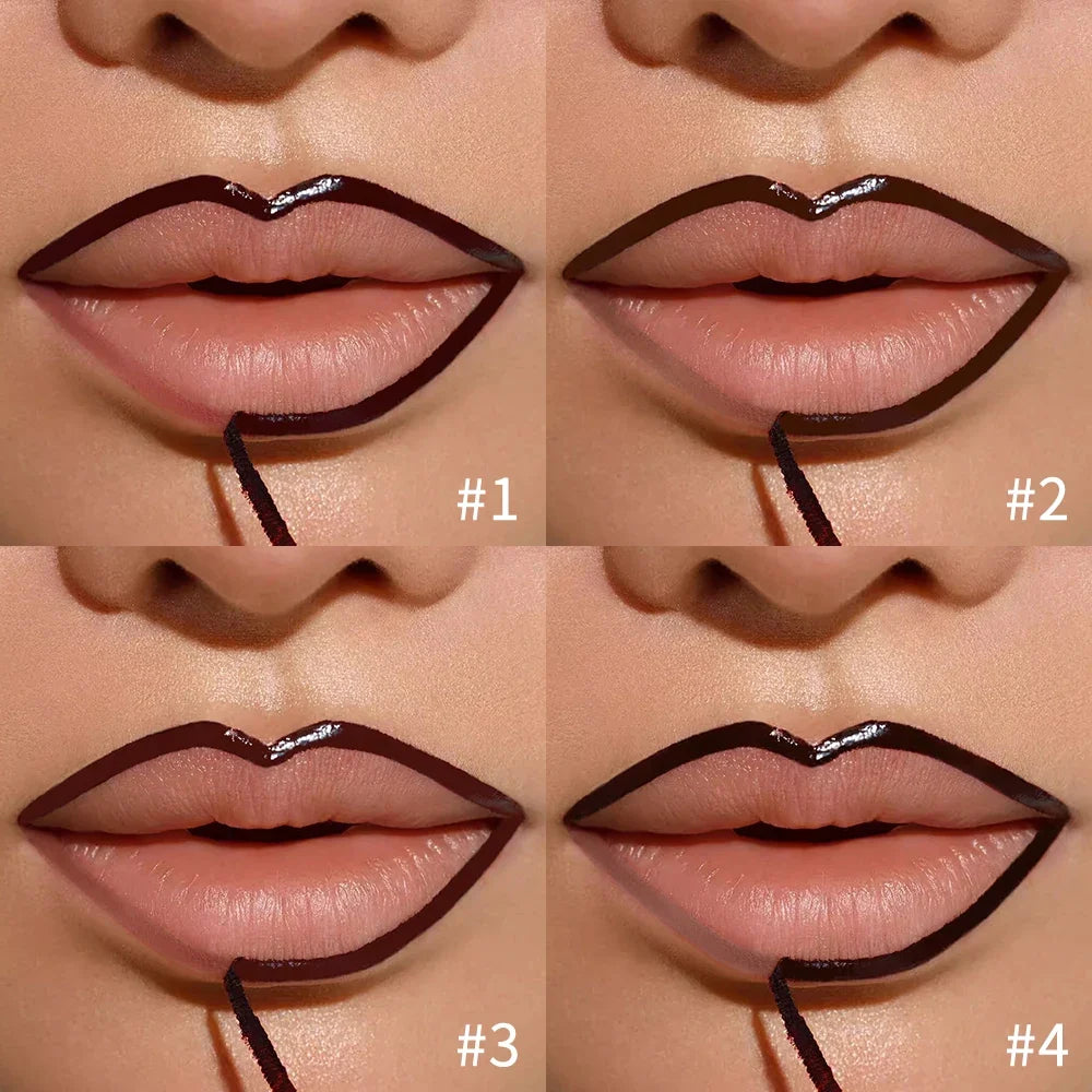Lip Liner Pencil Peel Off Lip Stain Tattoo Long Wearing Matte Waterproof Smudge Proof Transfer Proof Lip Cosmetic For All Day