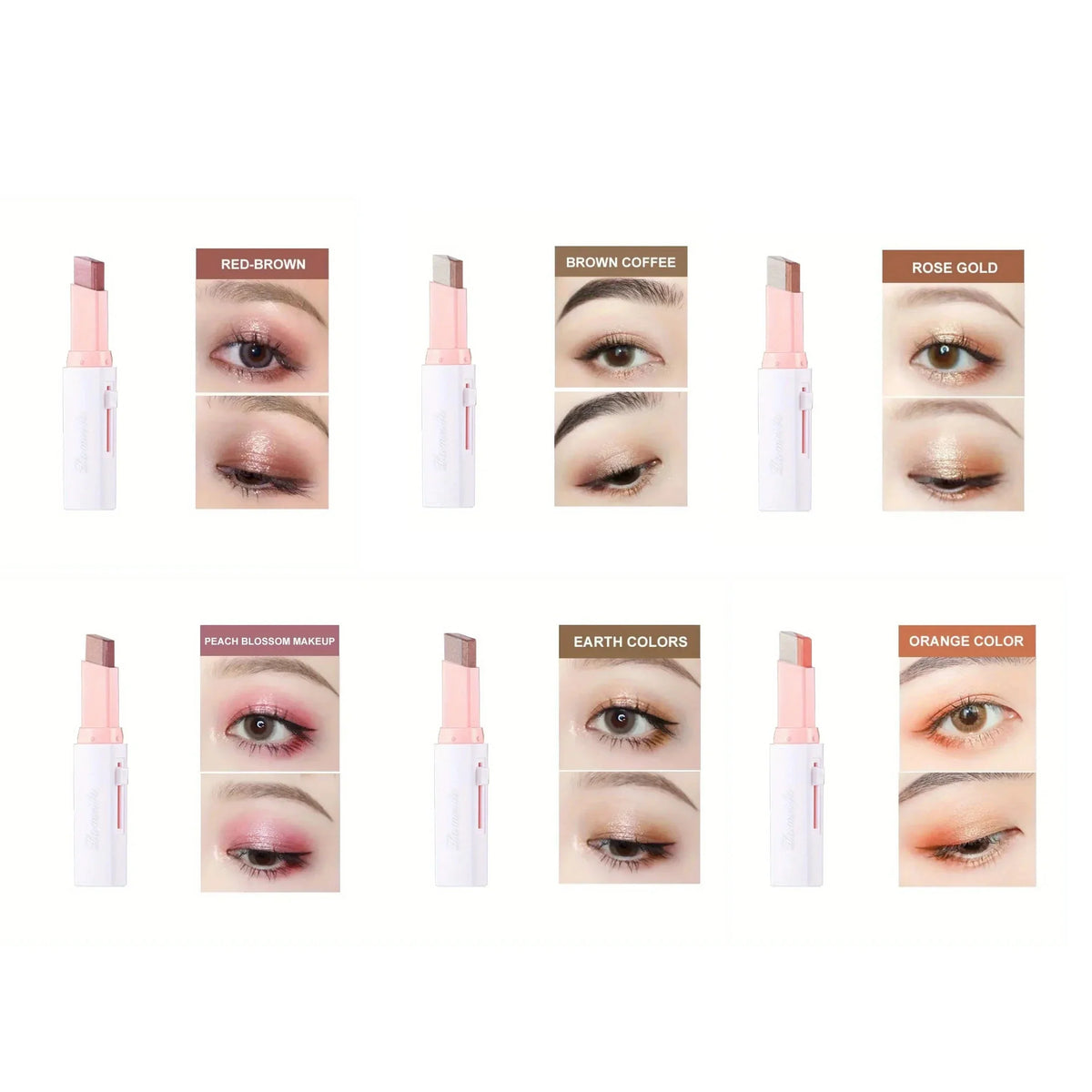 Two Color Gradient Eye Shadow Stick Three Dimensional Natural  Without Taking Off Makeup