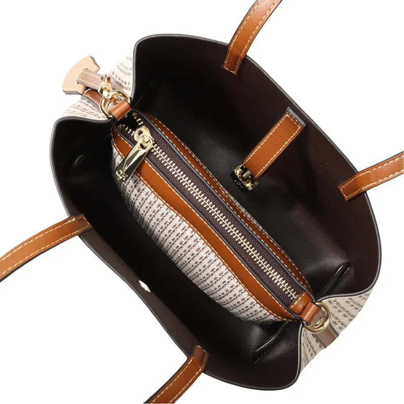 CH Women's PU Crossbody Bag With Letter Print - Large Capacity For Daily Commute And Everyday Use
