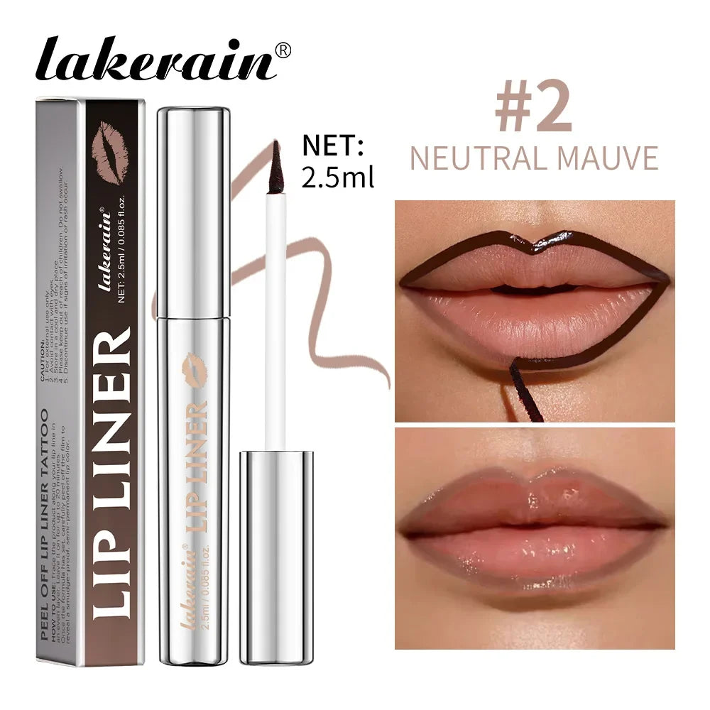 Lip Liner Pencil Peel Off Lip Stain Tattoo Long Wearing Matte Waterproof Smudge Proof Transfer Proof Lip Cosmetic For All Day