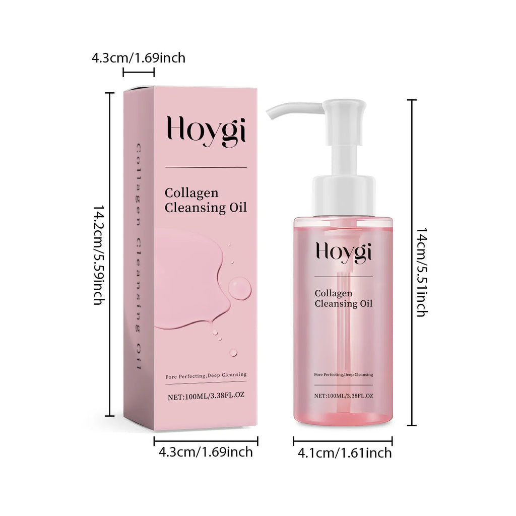 Collagen Makeup Remover Oil Jojoba Oil Makeup Remover Deep Cleansing Pore Dirt Gentle Daily Emulsifying Facial Cleanser Cosmetic