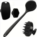 4PCS Set Silicone Body Scrubber Soft Exfoliating Brush for Face Gentle Shower Massage and Skin Cleansing Bathroom Accessories