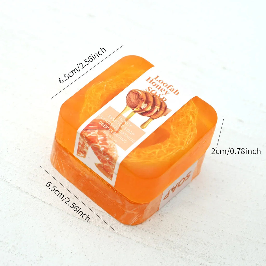 S+100g natural organic aloe vera luffa soap lemon whitening facial shower gel oil control moisturizing skincare luffa soap