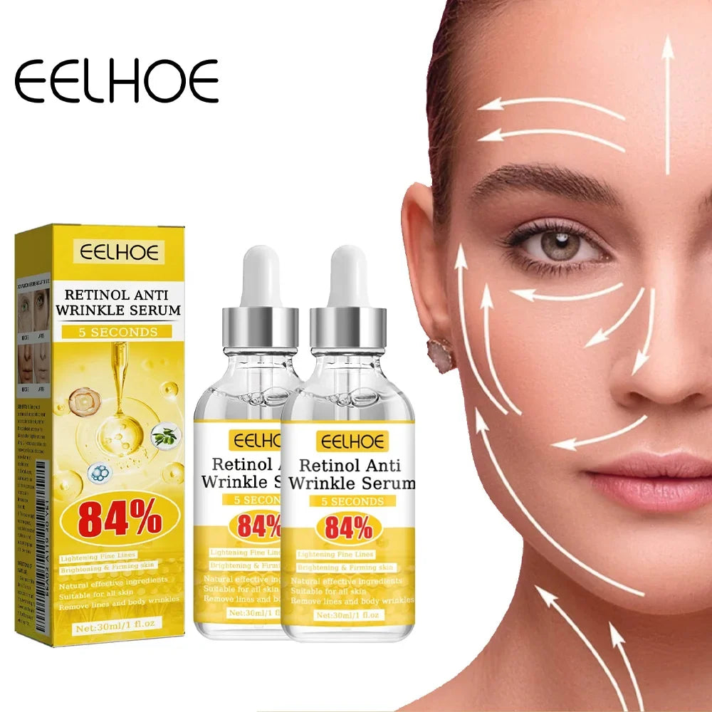 Retinol Anti-Wrinkle Serum Anti Aging Face Lifting Firming Fade Fine Lines Moisturizing Skin Care Hyaluronic Acid Facial Serum