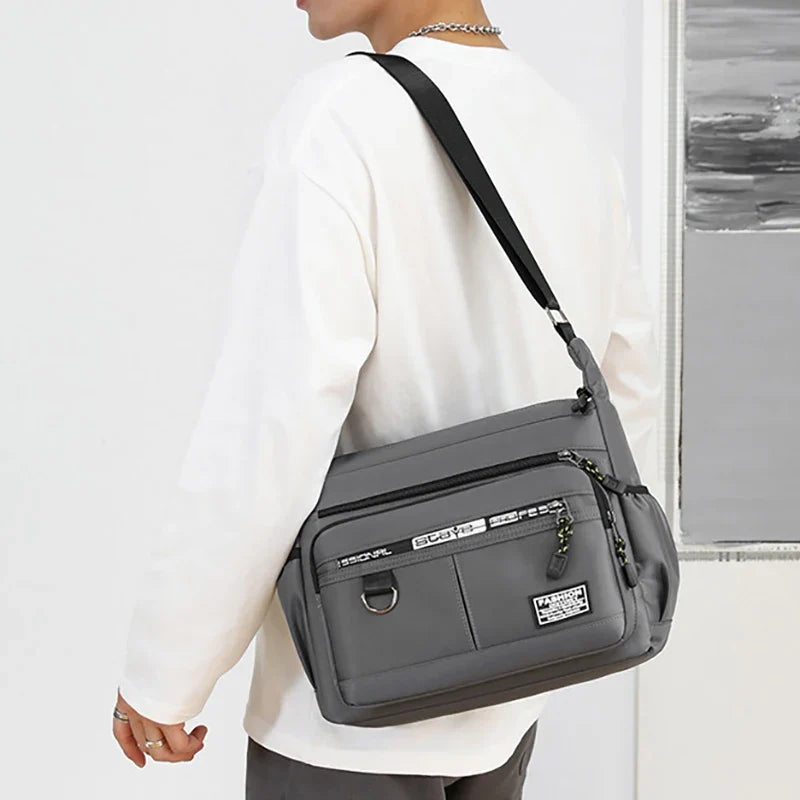 Oxford Shoulder Bag For Everyday Use - Large Capacity Unisex Crossbody With Multiple Compartments