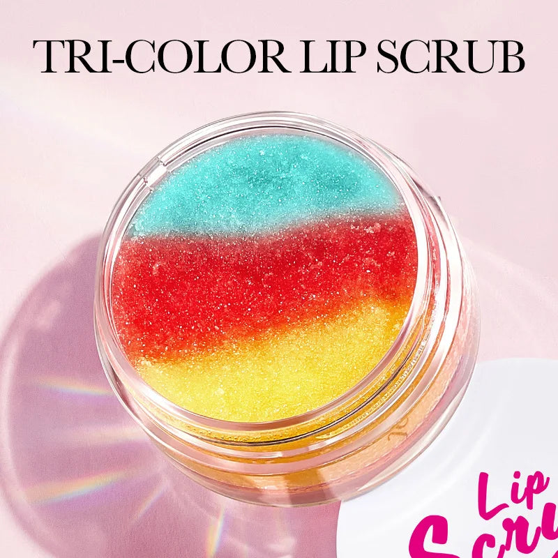 SADOER 3 Color Lip Scrub Cream Moisturizing Lips Plumper Hydrating Nourishing Lip Balm Lipstick Beauty Skin Care