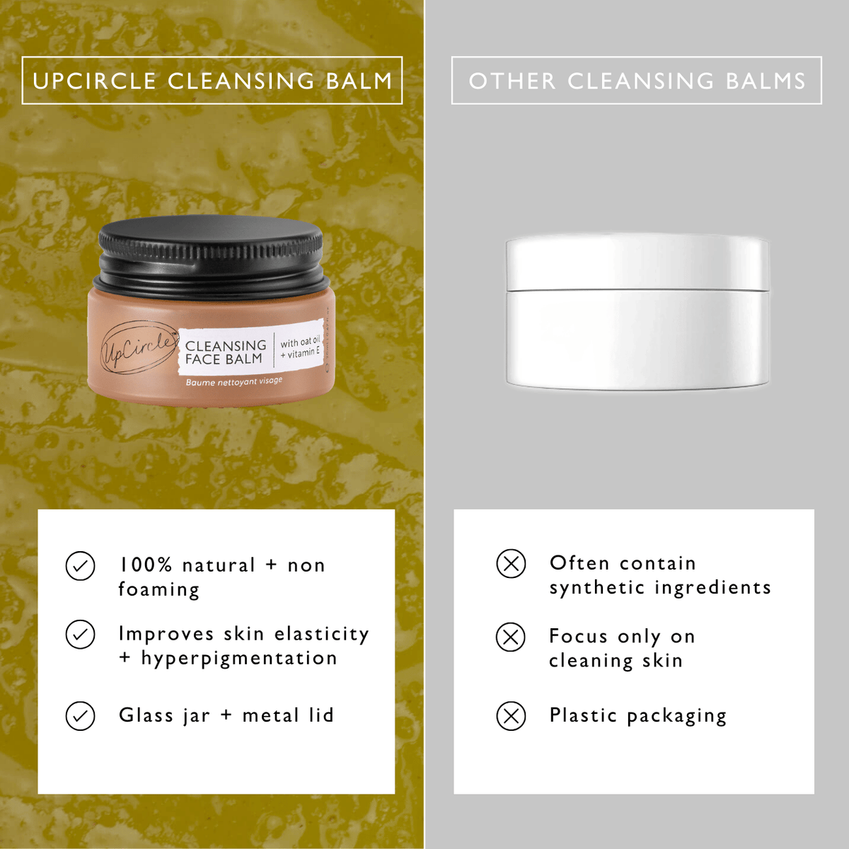 Cleansing Face Balm with Oat Oil + Vitamin E - Travel Size