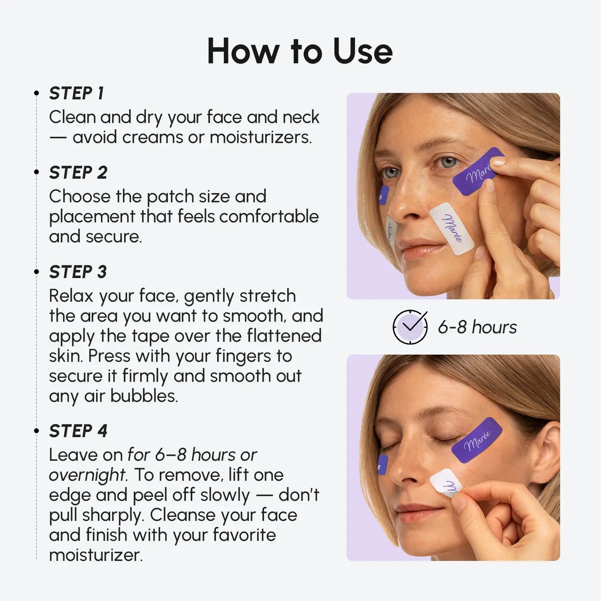 Anti-wrinkle Tape Patches