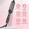 Heated Round Brush 1.5 Inch Thermal Brush Hair Curling Iron Comb Ceramic Tourmaline Ionic Hair Curler Digital Display Curling Wand Double PTC Staightener Curlers